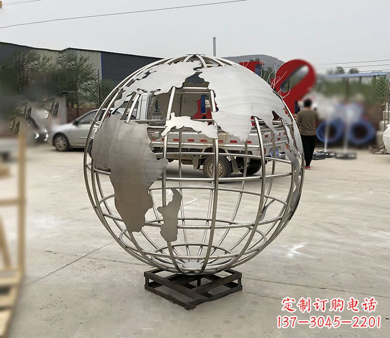 安阳不锈钢校园地球仪雕塑12