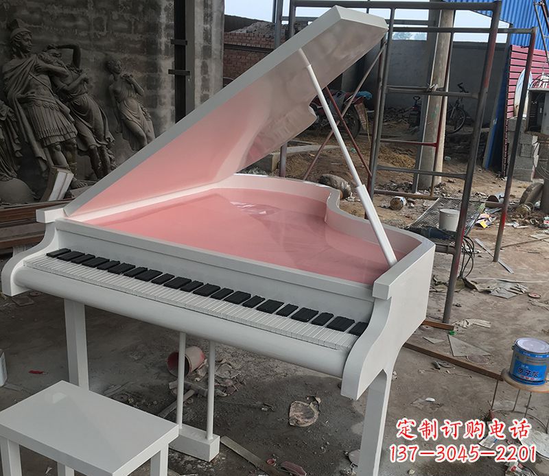 安阳不锈钢校园钢琴雕塑 (2)