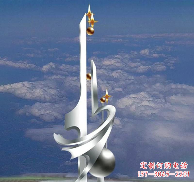 安阳不锈钢校园书本雕塑