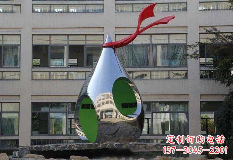 安阳不锈钢校园水滴石穿雕塑