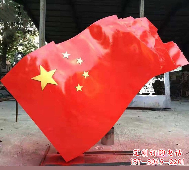 安阳不锈钢校园五星红旗雕塑