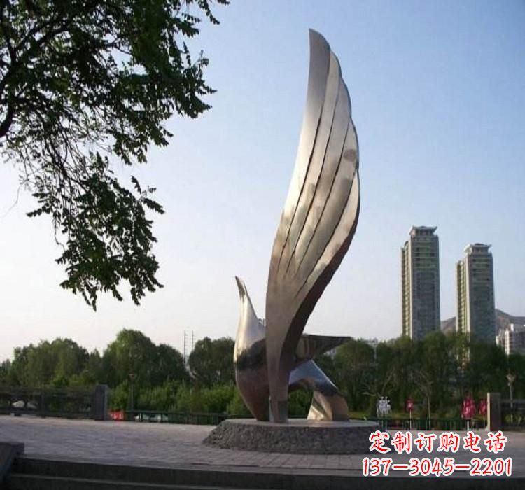 安阳不锈钢艺术翅膀雕塑