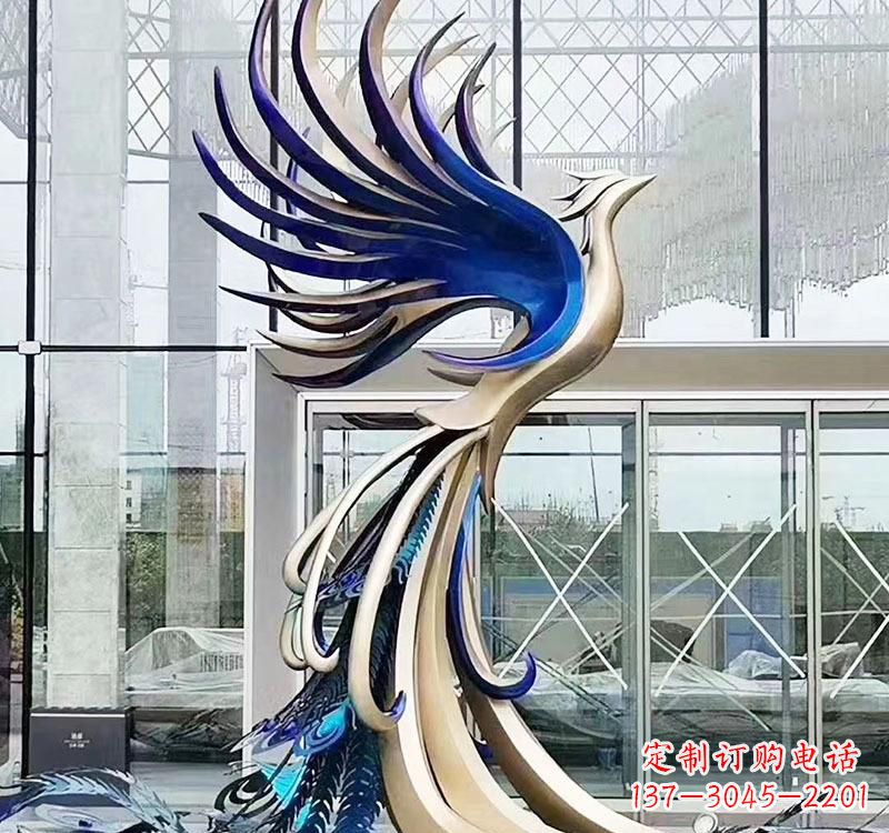 安阳不锈钢艺术凤凰雕塑
