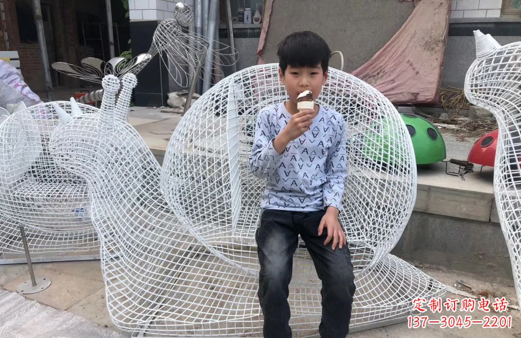 安阳不锈钢艺术蜗牛座椅