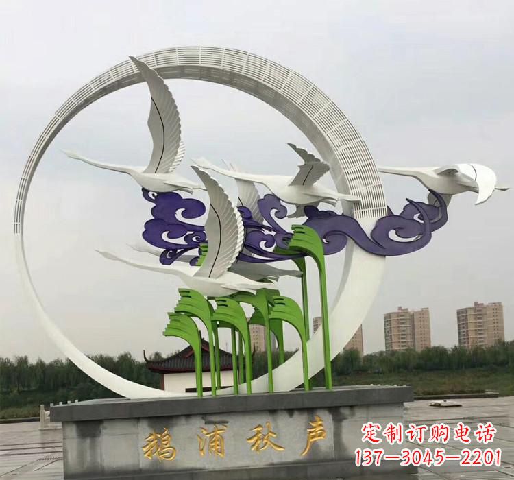 安阳不锈钢艺术仙鹤雕塑
