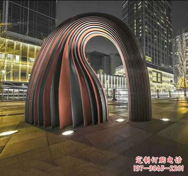 安阳不锈钢异形拱门雕塑