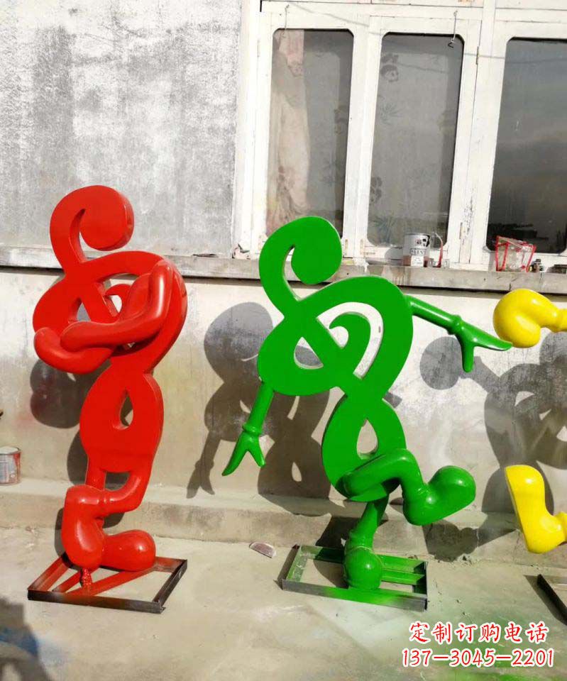 安阳不锈钢音符抽象雕塑