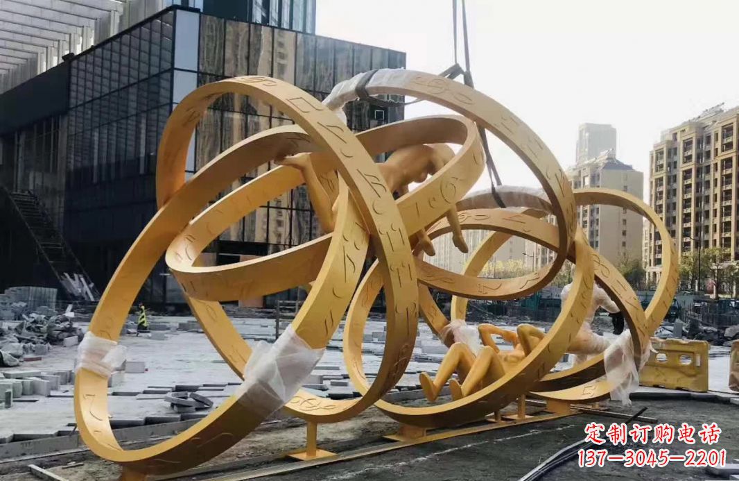 安阳不锈钢音符运动人物雕塑