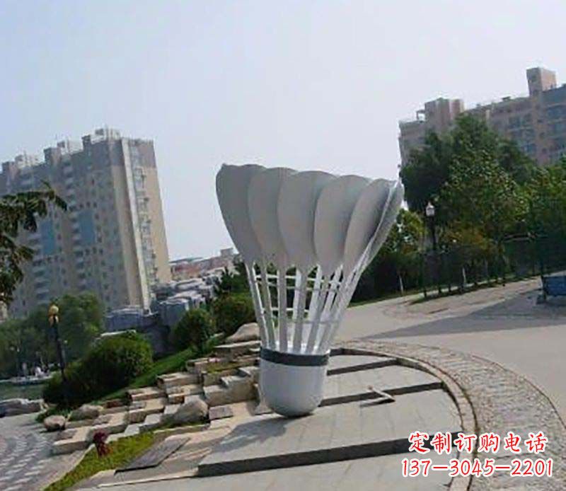 安阳不锈钢羽毛球雕塑1