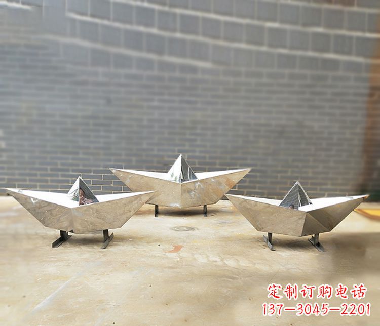 安阳不锈钢元宝雕塑 (2)