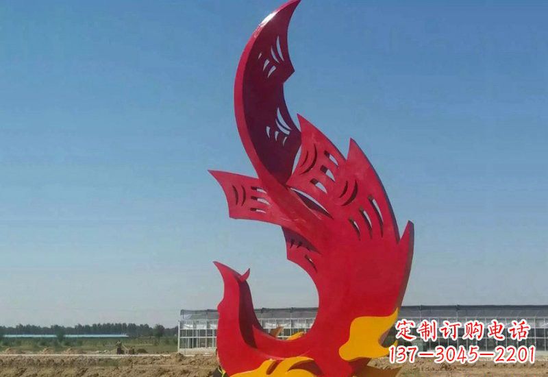 安阳不锈钢园林抽象凤凰雕塑