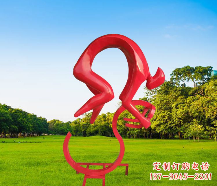 安阳不锈钢园林抽象骑自行车雕塑
