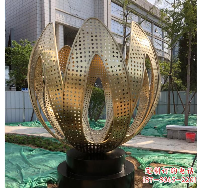 安阳不锈钢园林抽象艺术拱门雕塑