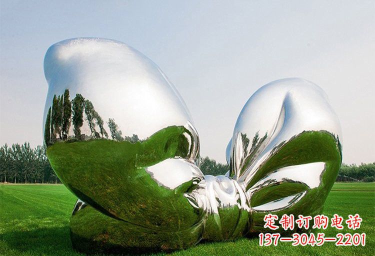 安阳不锈钢园林大型蝴蝶结雕塑