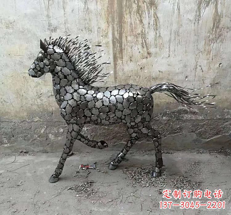 安阳不锈钢园林动物马雕塑