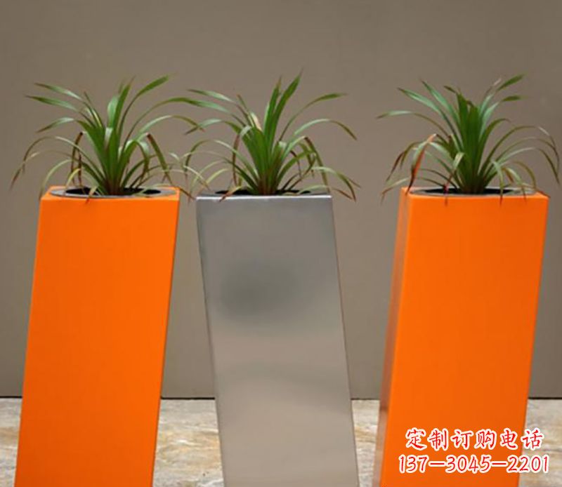 安阳不锈钢园林花盆雕塑