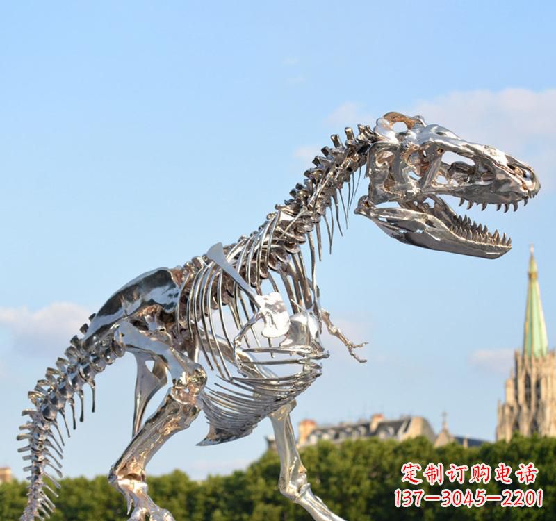 安阳不锈钢园林机械恐龙雕塑
