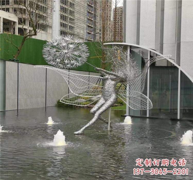 安阳不锈钢园林蒲公英雕塑