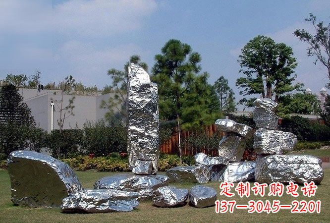 安阳不锈钢园林太湖石雕塑