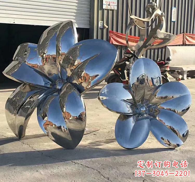 安阳不锈钢园林艺术荷花雕塑
