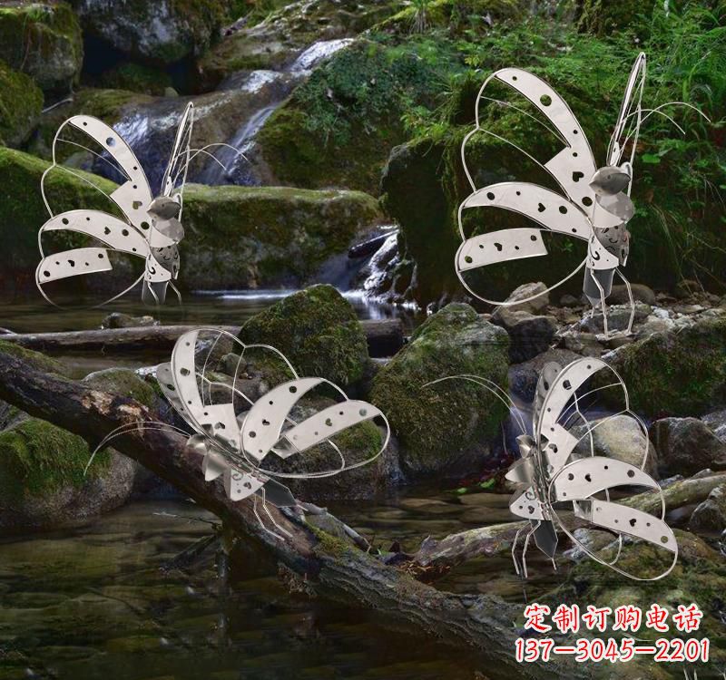 安阳不锈钢园林艺术镂空蝴蝶雕塑