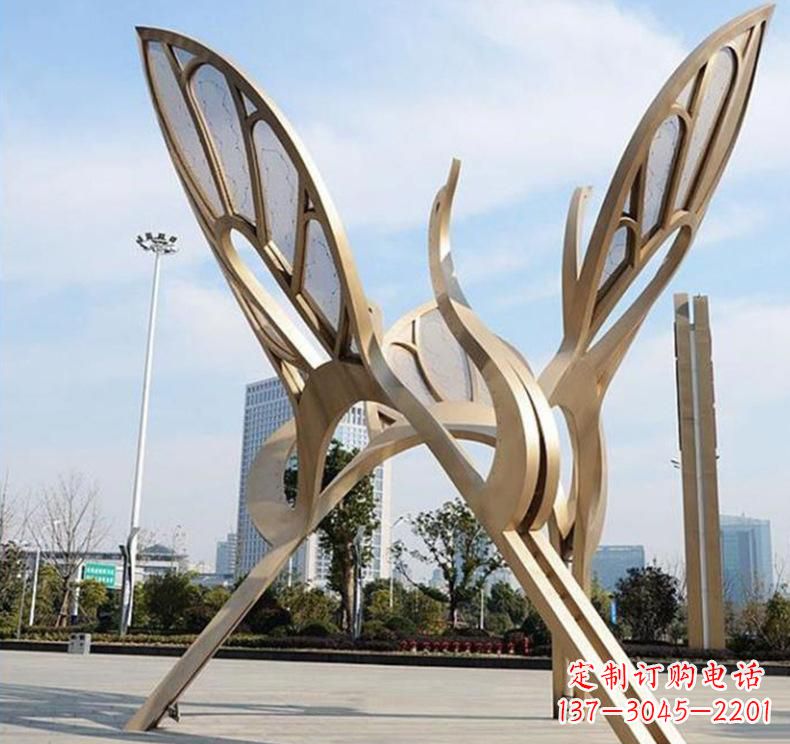 安阳不锈钢园林艺术仙鹤雕塑