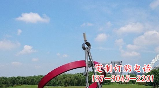安阳不锈钢圆规园林景观雕塑