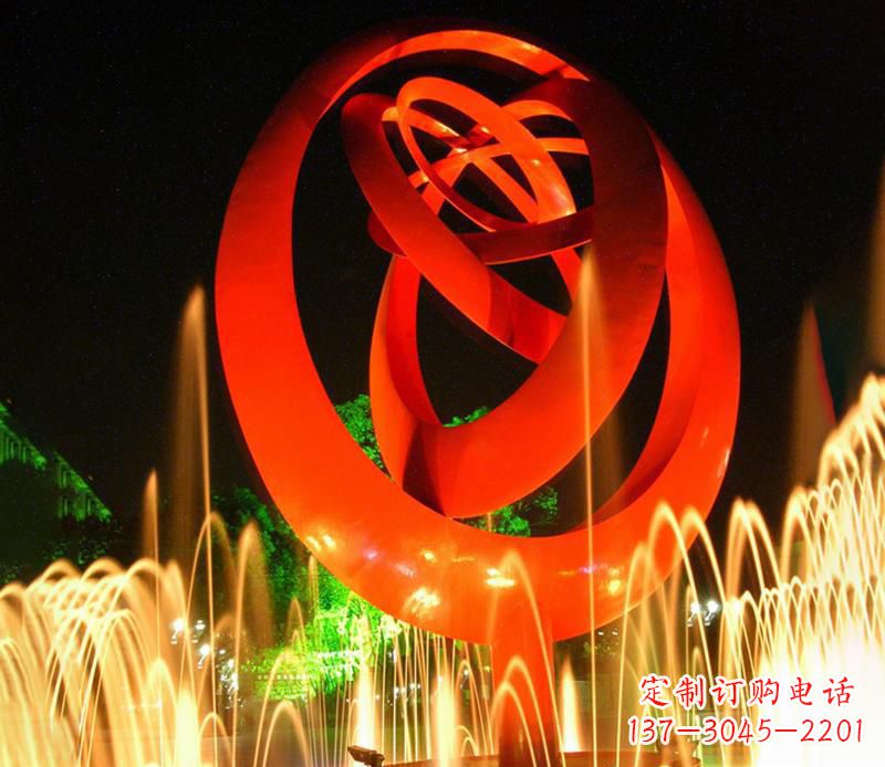 安阳不锈钢圆环抽象雕塑