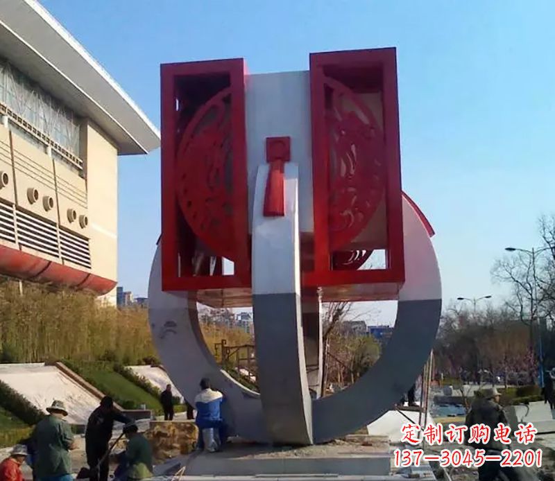 安阳不锈钢圆环雕塑
