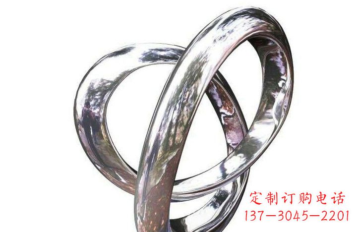 安阳不锈钢圆环雕塑222