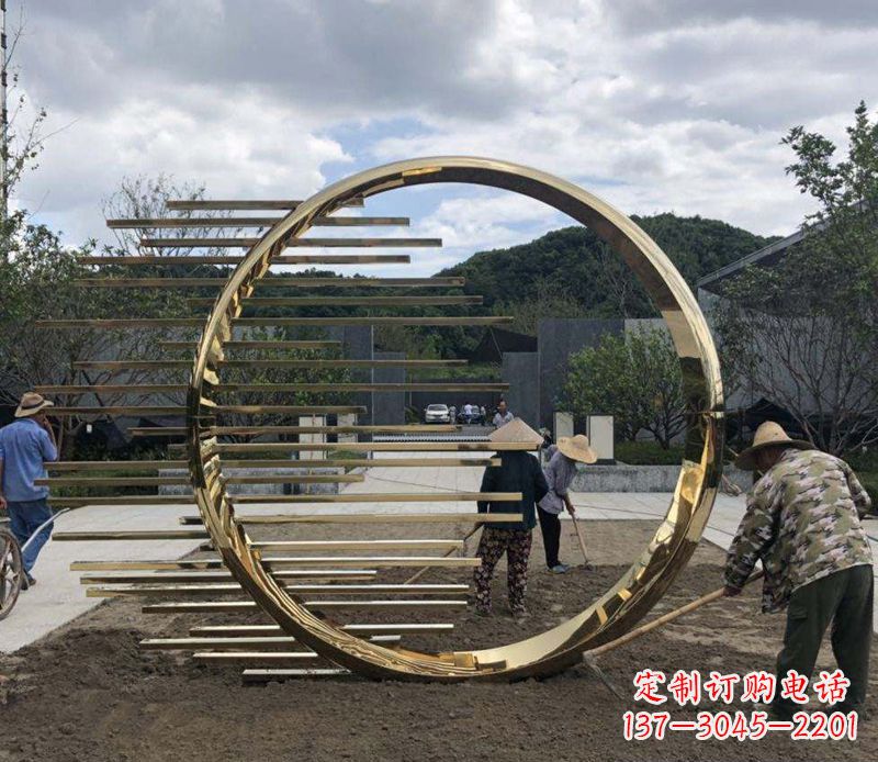 安阳不锈钢圆环艺术雕塑