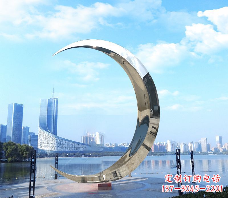 安阳不锈钢月亮雕塑