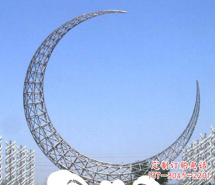 安阳不锈钢月亮雕塑1