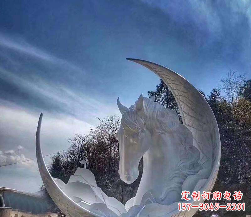 安阳不锈钢月亮动物雕塑