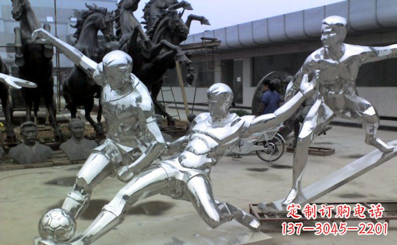 安阳不锈钢运动足球广场雕塑