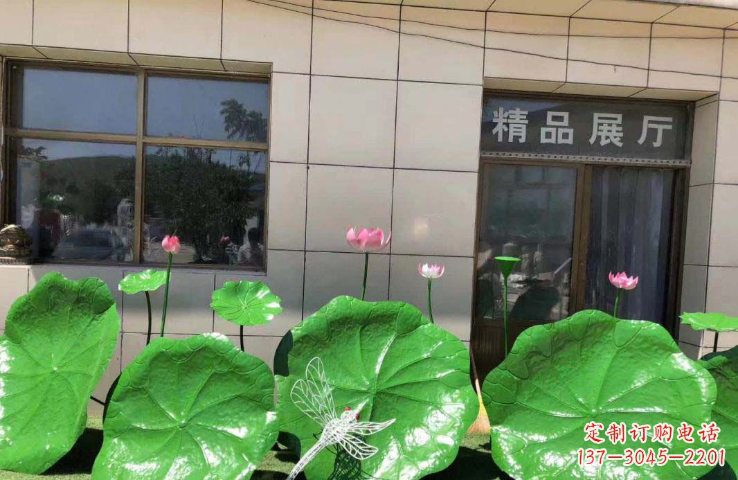 安阳不锈钢造型荷叶雕塑