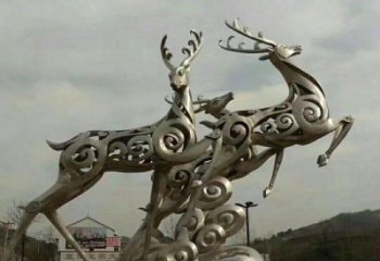 安阳梅花鹿雕塑——祥云梅花鹿广场的标志
