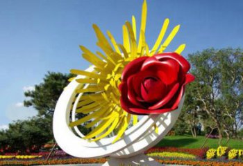 安阳不锈钢玫瑰花雕塑——给城市景观带来美丽