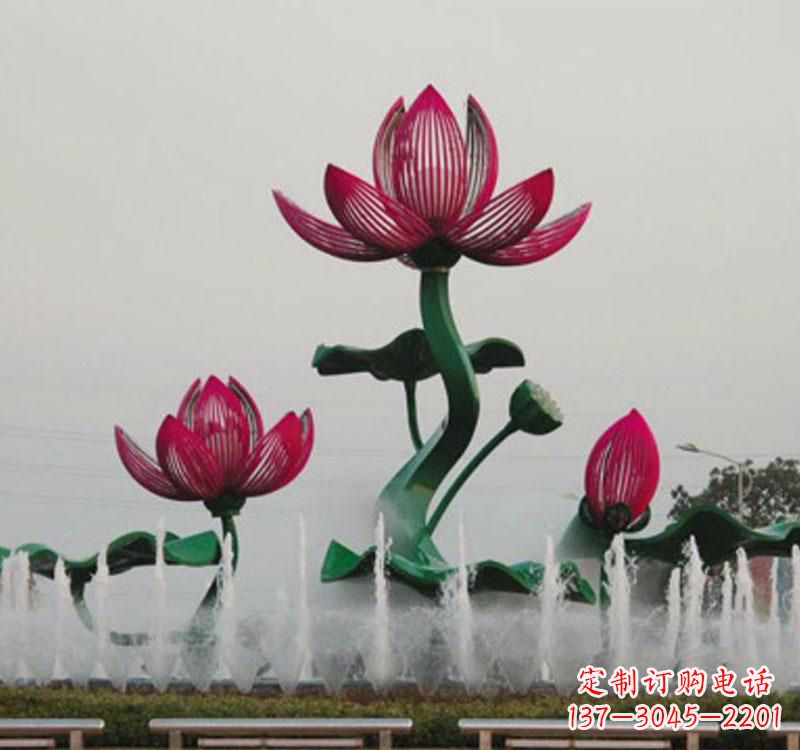 安阳不锈钢植物莲花雕塑