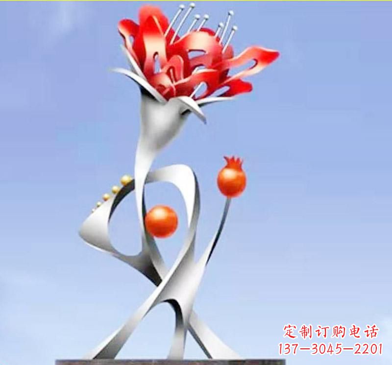 安阳不锈钢植物莲花花朵雕塑