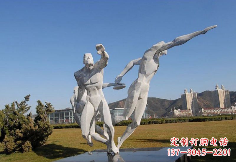 安阳不锈钢掷铁饼运动员雕塑