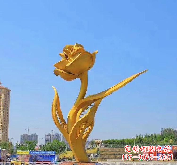 安阳不锈钢紫荆花雕塑2