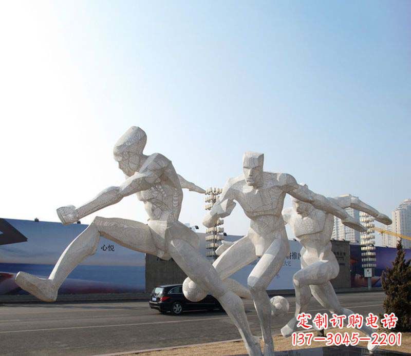安阳不锈钢足球小区雕塑