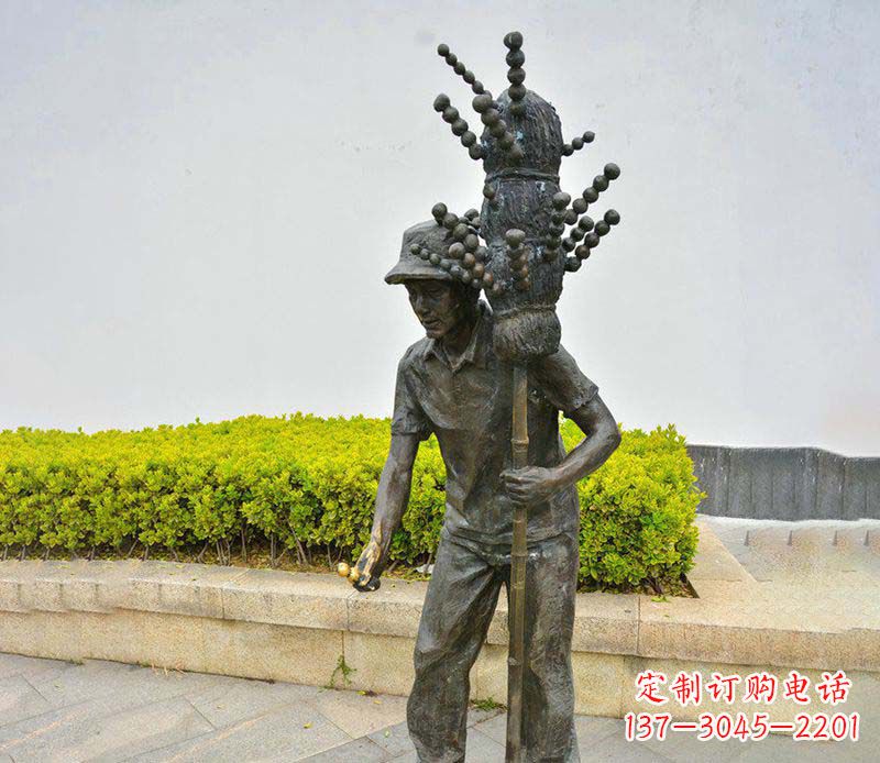 安阳步行街买糖葫芦小品人物铜雕