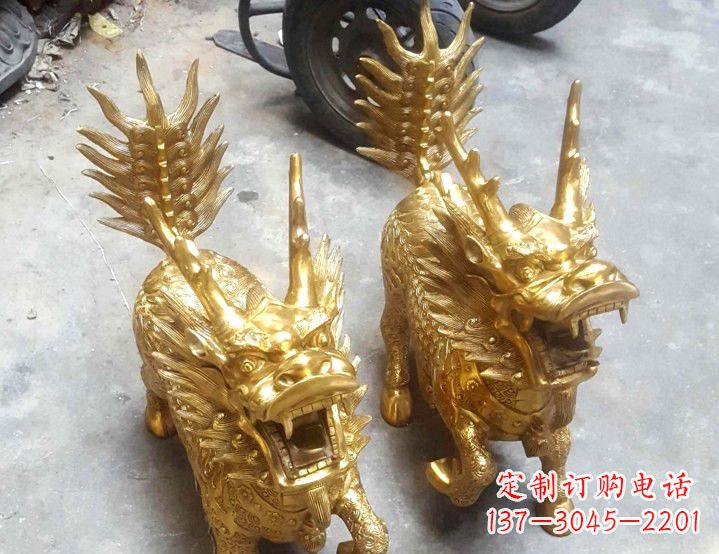 安阳财富麒麟铜雕