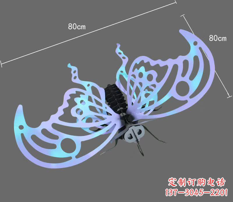 安阳彩绘不锈钢蝴蝶雕塑