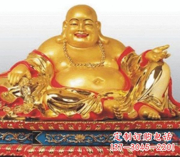 安阳彩绘弥勒佛铜雕