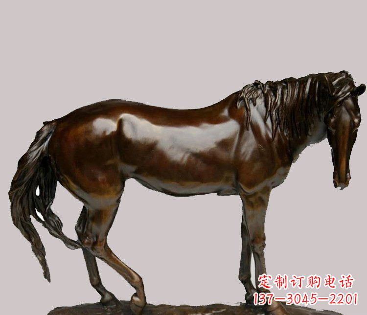 安阳草原动物马铜雕摆件 (4)