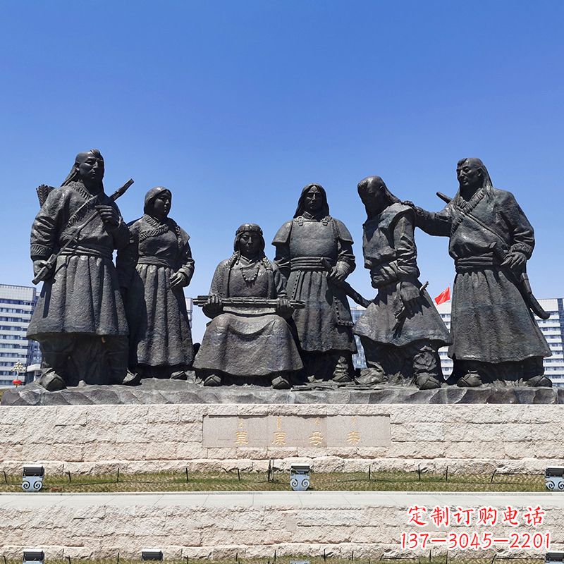 安阳草原母亲人物情景雕塑景观