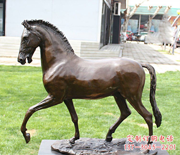 安阳草原动物马铜雕摆件